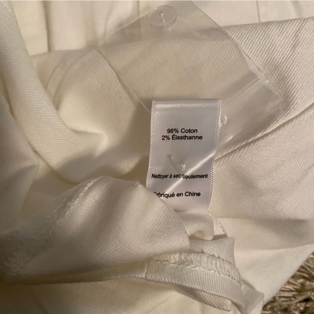 ASTR the Label Skylar Puff Sleeve Mini White Denim Dress - Small - Picture 11 of 12